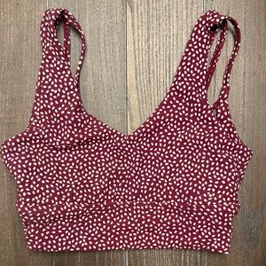 BuffBunny Maroon and White Boss Print Sports Bra